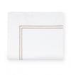 Fig Linens - Sferra Grande Hotel Bedding - White and taupe flat sheet
