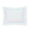 Fig Linens - Sferra Bedding - Grand Hotel White and Mist sham