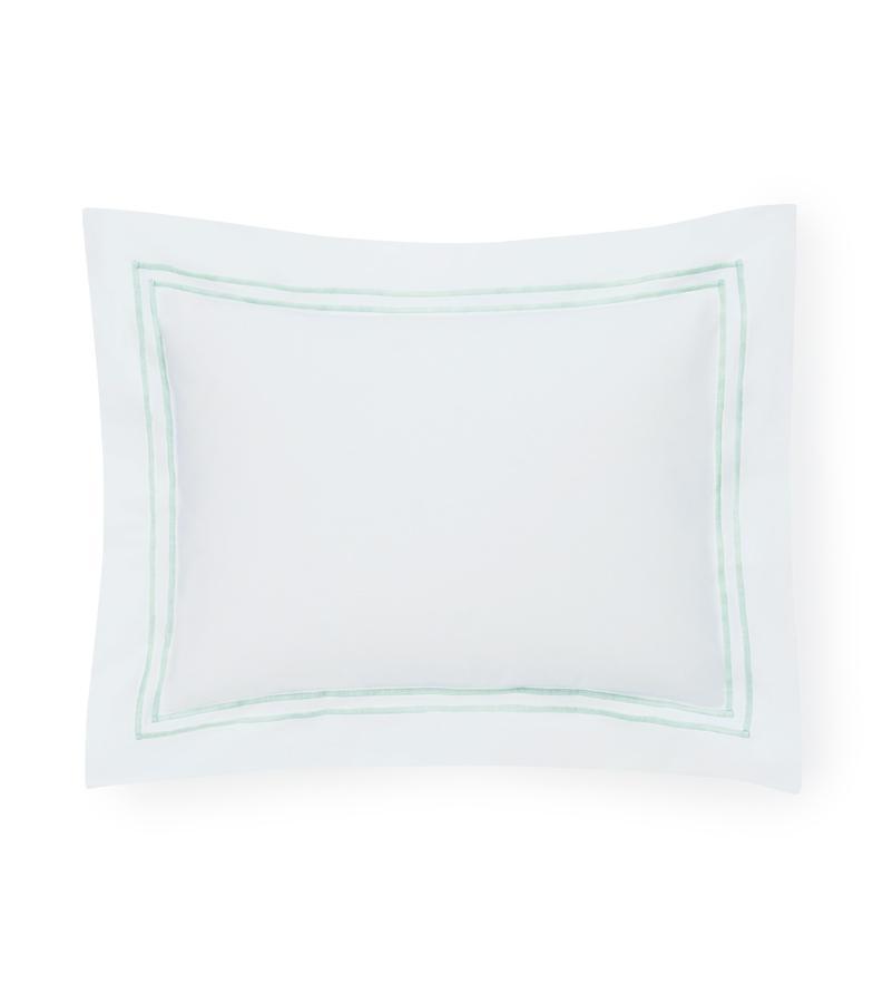 Fig Linens - Sferra Bedding - Grand Hotel White and Mist sham