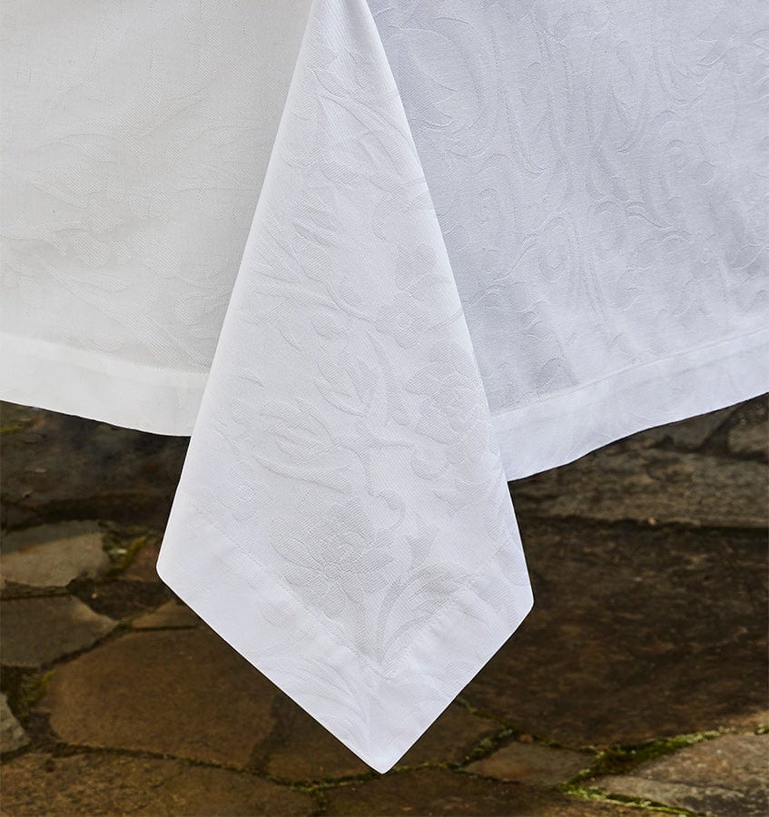 Fig Linens - Itria White Cotton Sateen Tablecloths