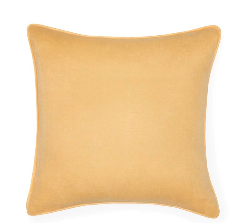 Back - Manarola Sand & Apricot Decorative Pillow by Sferra | Fig Linens