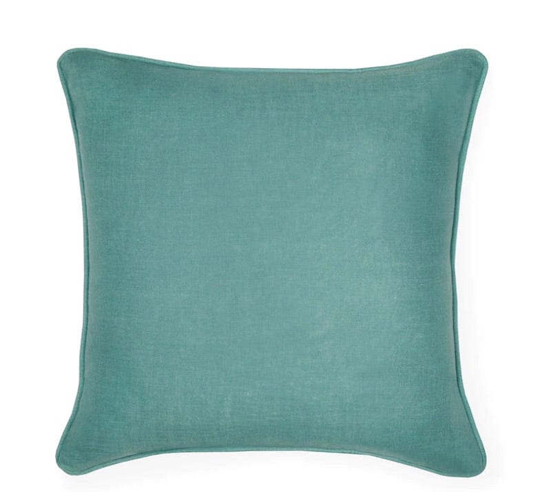 Back - Manarola Midnight & Aqua Decorative Pillow by Sferra | Fig Linens