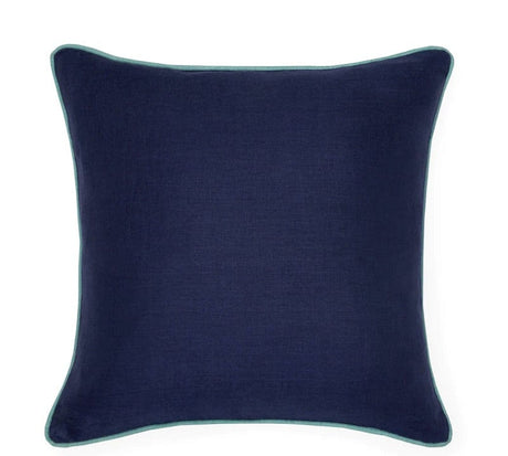 Front -Manarola Midnight & Aqua Decorative Pillow by Sferra | Fig Linens