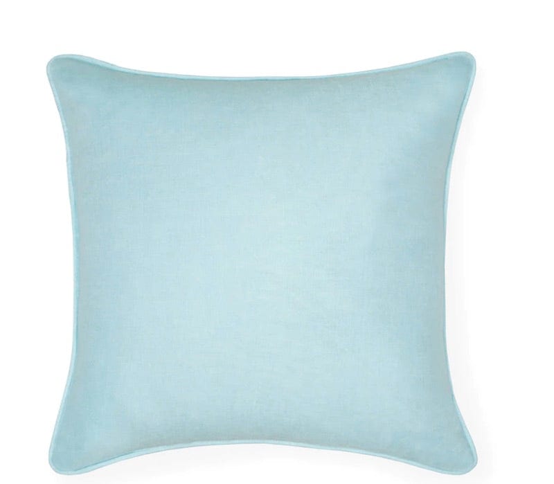 Back - Manarola Grey & Clearwater Decorative Pillow by Sferra | Fig Linens