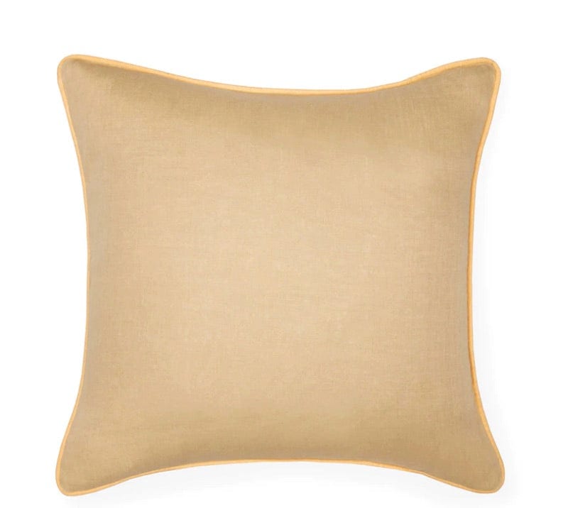 Front - Manarola Sand &amp; Apricot Decorative Pillow by Sferra | Fig Linens