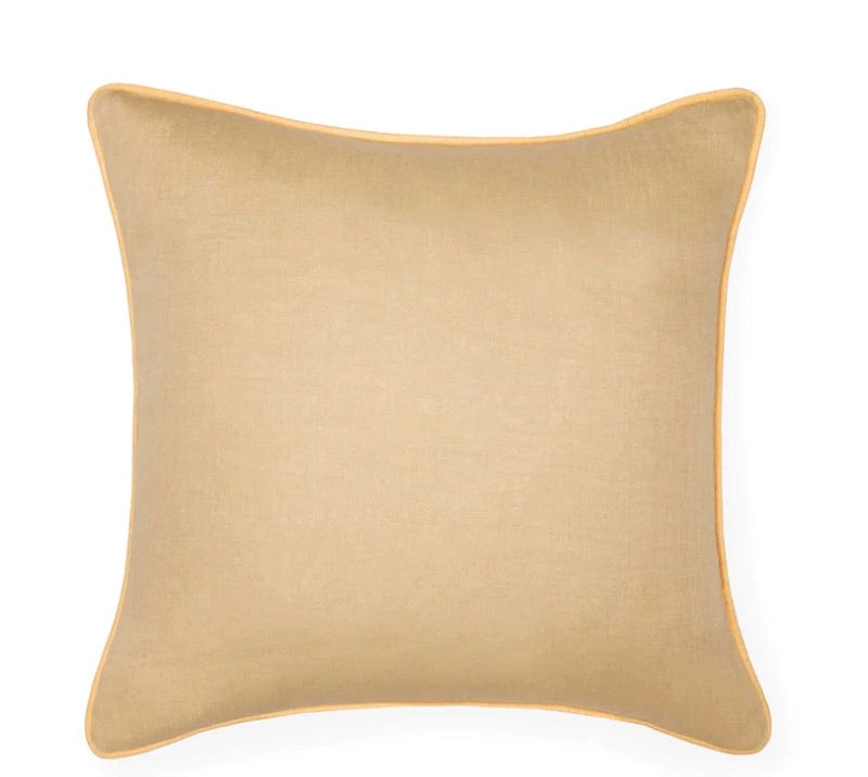 Front - Manarola Sand & Apricot Decorative Pillow by Sferra | Fig Linens