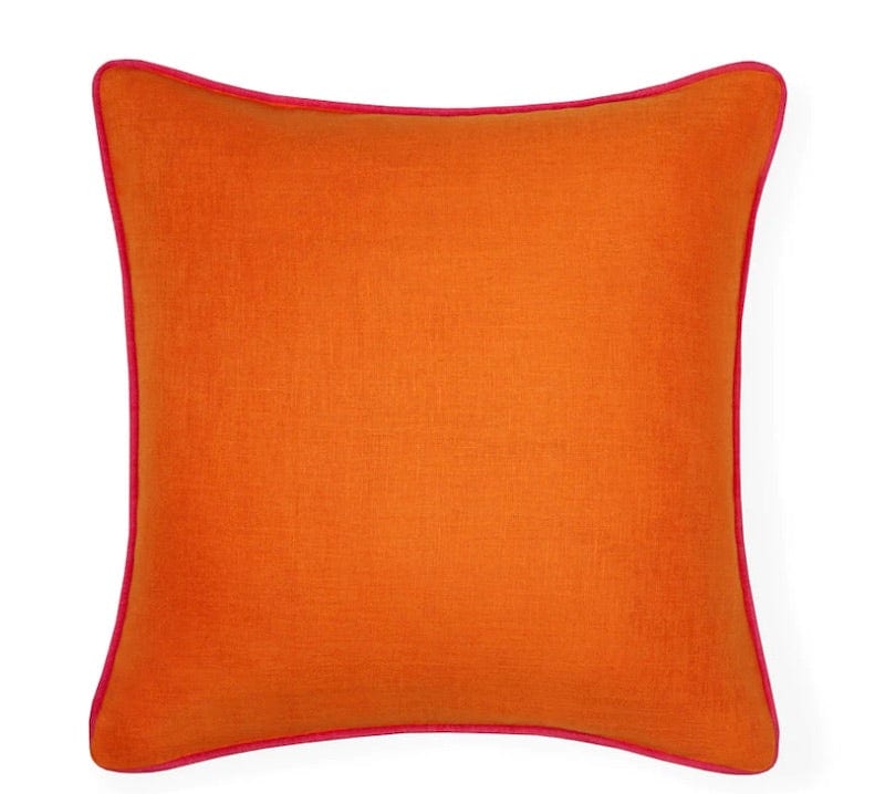 Front - Manarola Tangerine &amp; Raspberry Decorative Pillow by Sferra