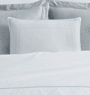 Lifestyle - Vieste White & Hydrangea Decorative Pillow by Sferra | Fig Linens