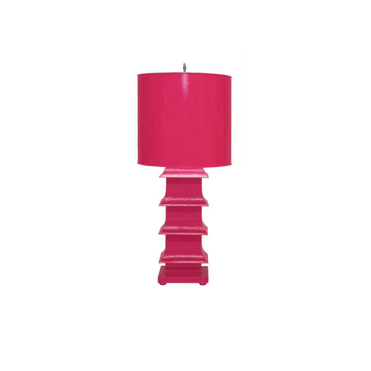 Large Pink Pagoda Table Lamp by Worlds Away | Fig Linens