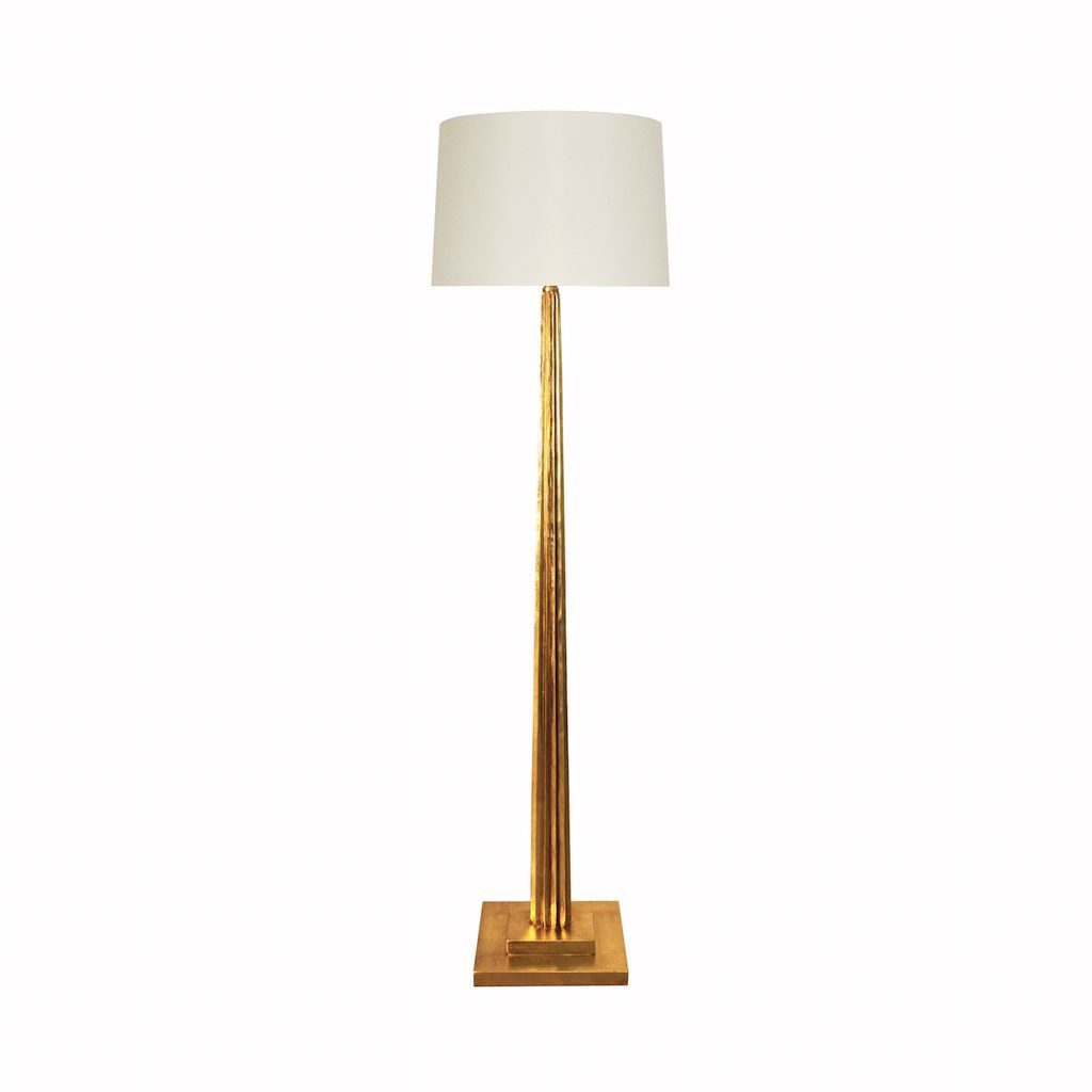 Capone Gold Fluted Floor Lamp by Worlds Away | Fig Linens and Home