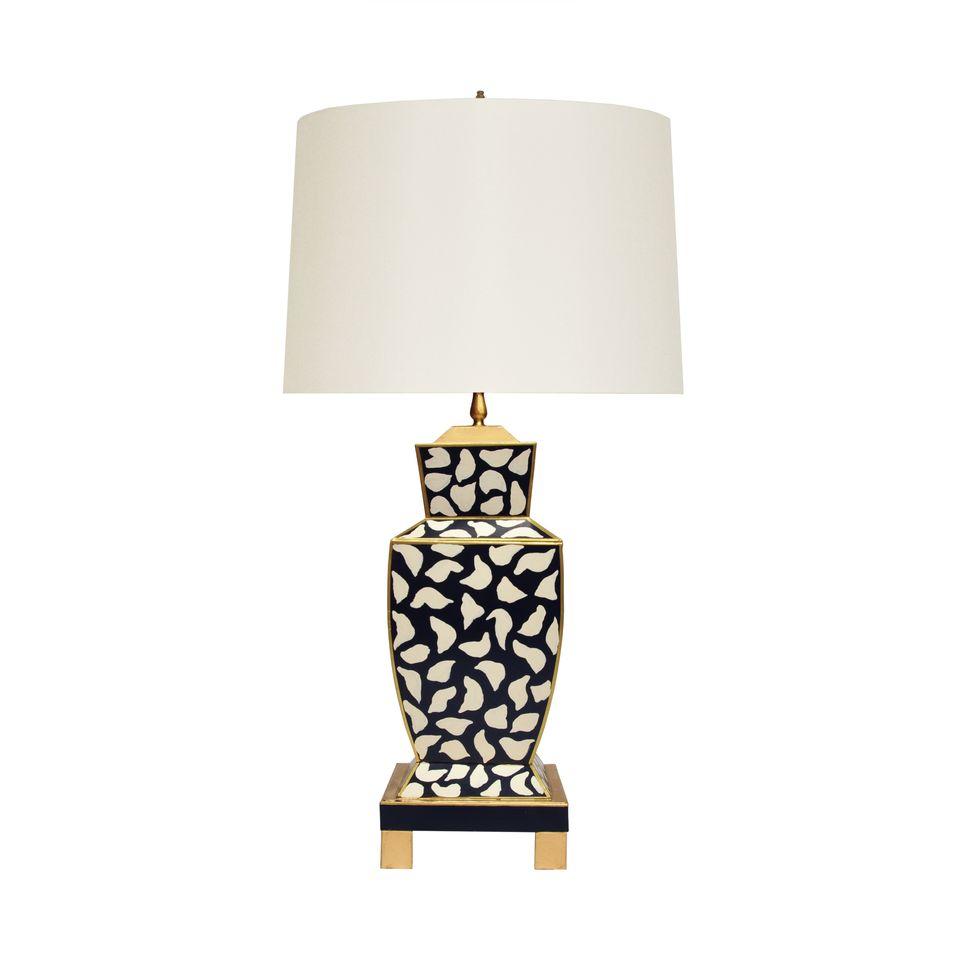 Bianca Black Leopard Table Lamp by Worlds Away | Fig Linens
