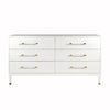 Maren White 6-Drawer Chest by Worlds Away | Fig Linens and Home