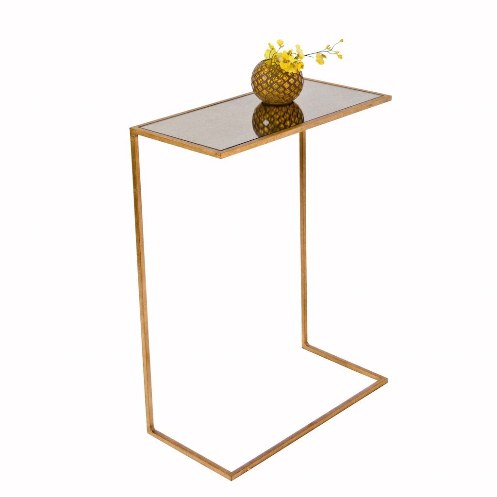 Rico Gold Leaf Cigar Table by Worlds Away | Fig Linens 