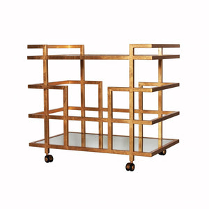 Ireland Gold Bar Cart by Worlds Away | Fig Linens and Home