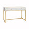 Worlds Away William White Desk with Gold Base | Fig Linens