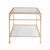 Fig Linens - Amos Gold Two Tier Square Table by Worlds Away