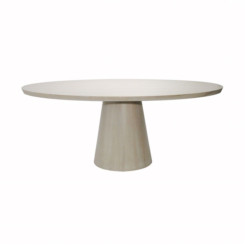 Jefferson Cerused Oak Oval Dining Table | Fig Linens and Home