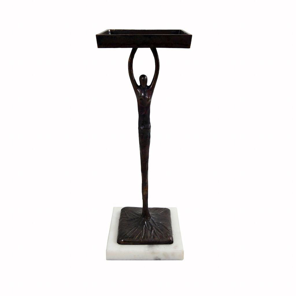 Alexa Black Sculptural Cigar Table by Worlds Away | Fig Linens