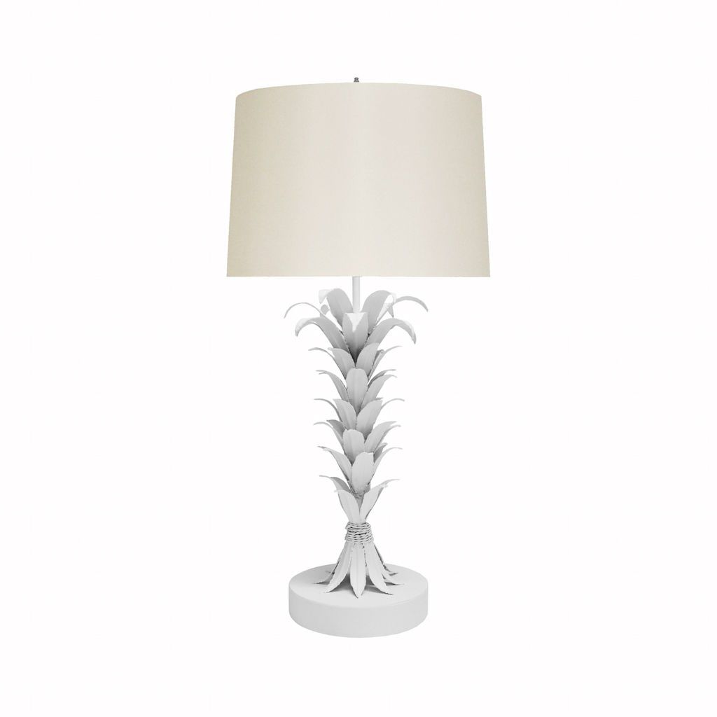 Capri White Table Lamp by Worlds Away | Fig Linens and Home