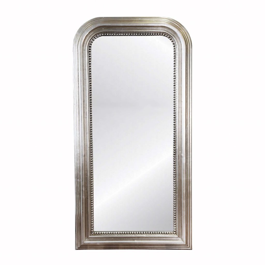 Waverly Silver Leaf Floor Mirror by Worlds Away | Fig Linens and Home