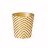 Gold & Cream Zebra Wastebasket by Worlds Away | Fig Linens and Home
