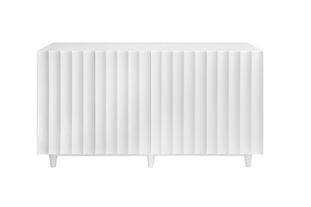 Odette White Cabinet by Worlds Away | Fig Linens and Home