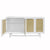 Fig Linens - Worlds Away - Macon White Cabinet with Cane Doors & Nickel Hardware - interior