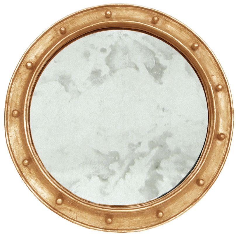 Federal Gold Wall Mirror by Worlds Away | Fig Linens and Home