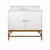 Clifford White Bath Vanity with White Marble Top | Fig Linens and Home