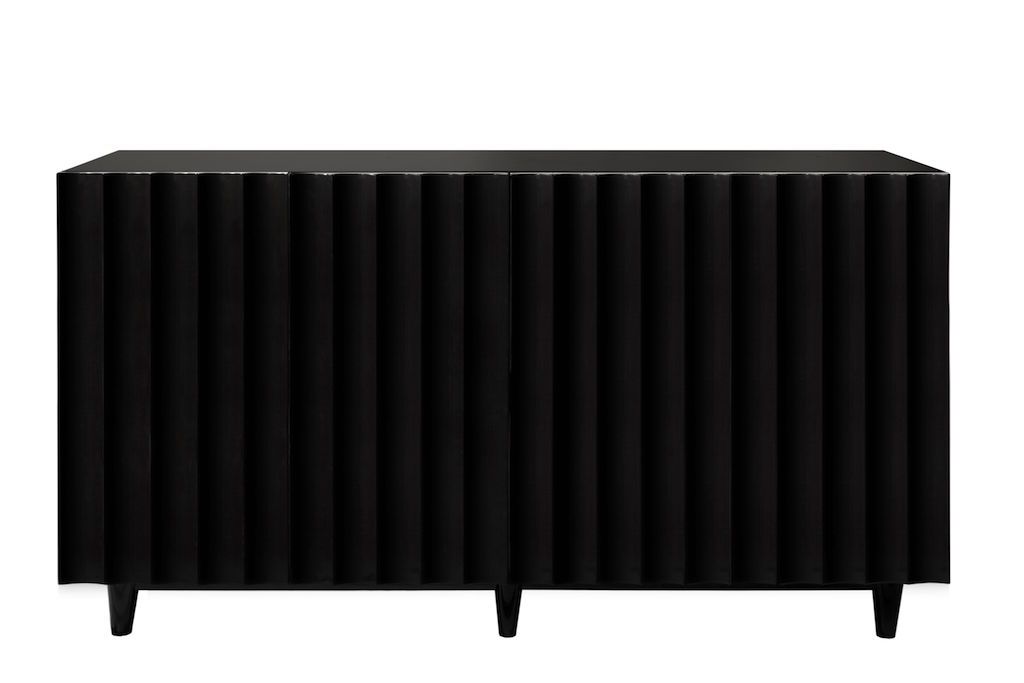 Odette Black Lacquer Cabinet by Worlds Away | Fig Linens