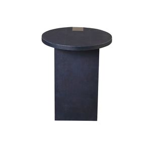 Fig Linens - Harrington Navy Shagreen Side Table by Worlds Away 