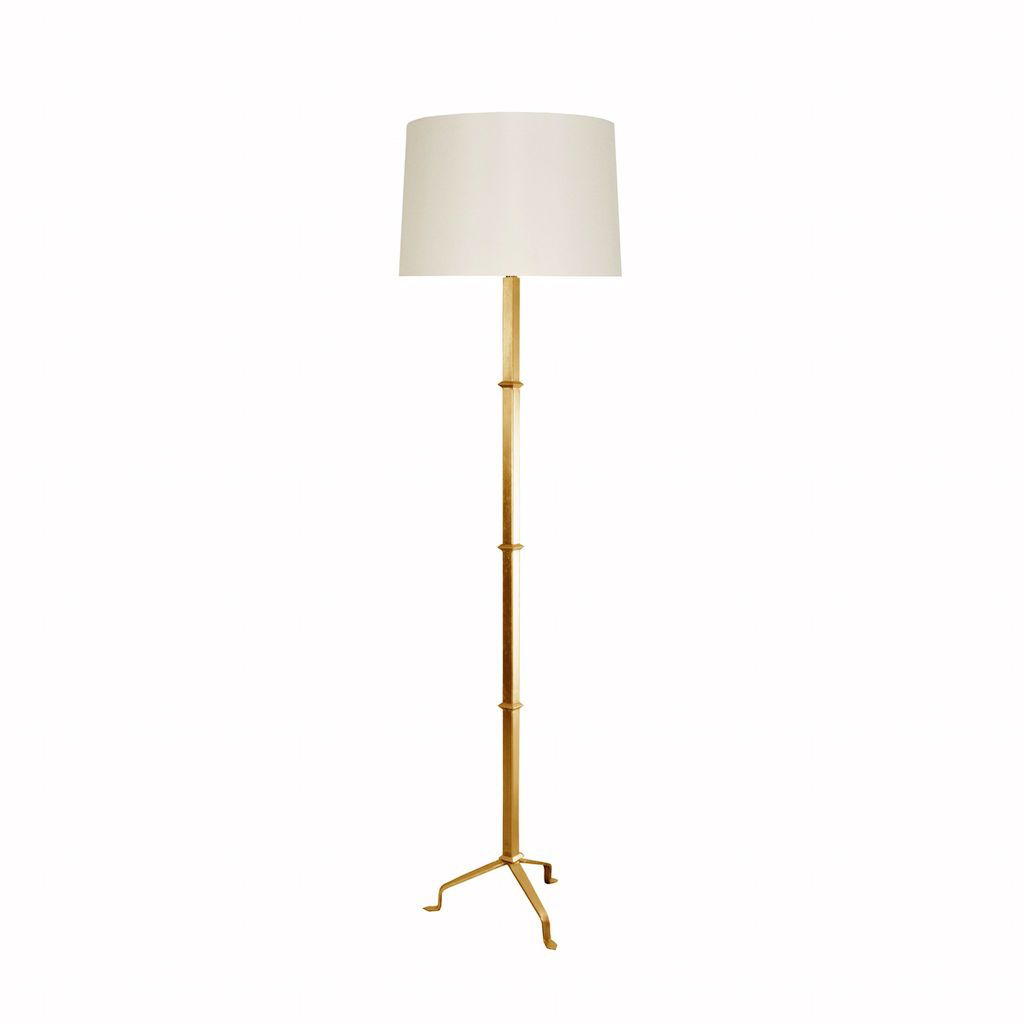 Alvaro Gold Three Leg Floor Lamp by Worlds Away | Fig Linens