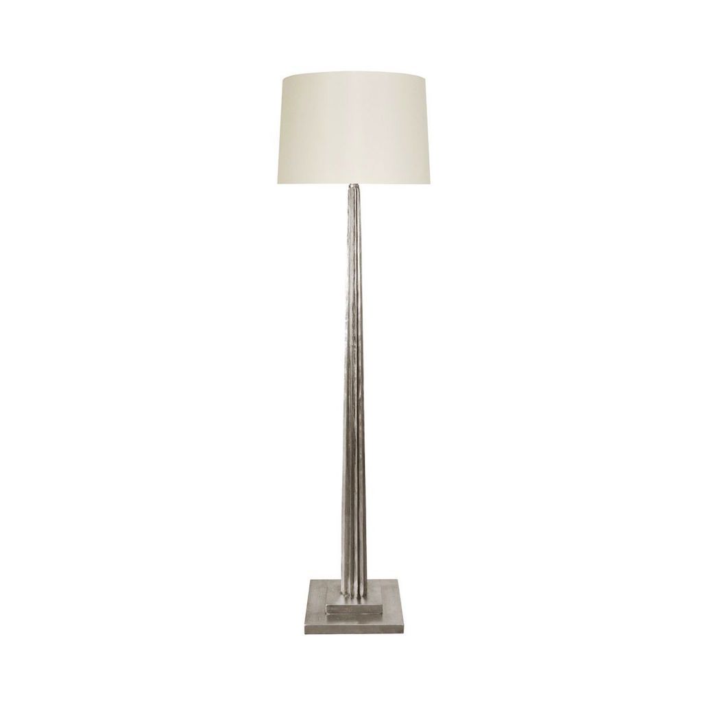 Capone Silver Fluted Floor Lamp by Worlds Away | Fig Linens 