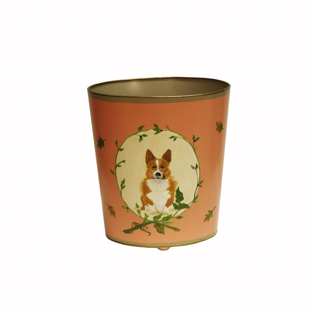 Corgi Wastebasket by Worlds Away | Fig Linens and Home