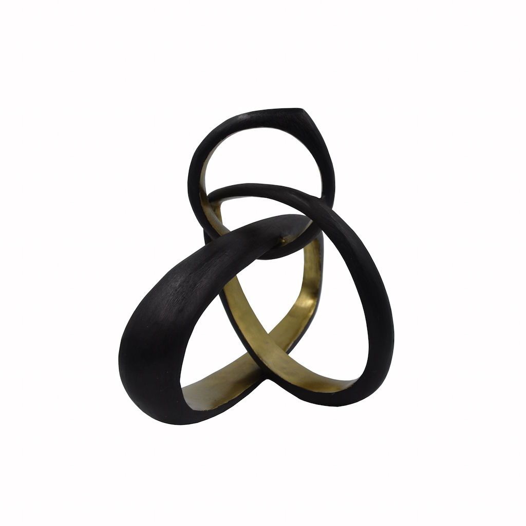 Hitch Abstract Metal Sculpture by Worlds Away | Fig Linens and Home