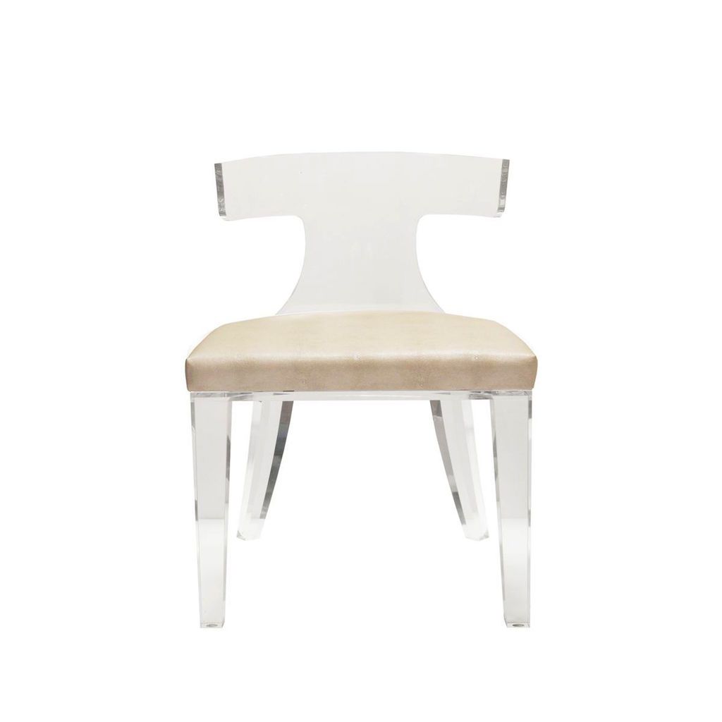 Duke Acrylic and Beige Chair by Worlds Away | Fig Linens and Home