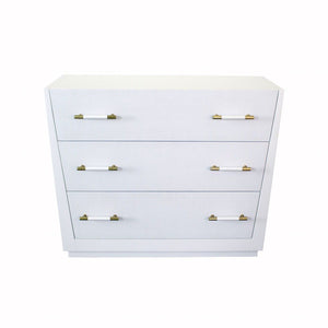 Liam White 3 Drawer Chest by Worlds Away | Fig Linens and Home