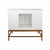 Fig Linens - Clifford White Bath Vanity with White Marble Top - Back