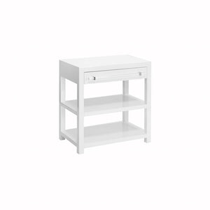 Garbo White Lacquer Side Table by Worlds Away | Fig Linens