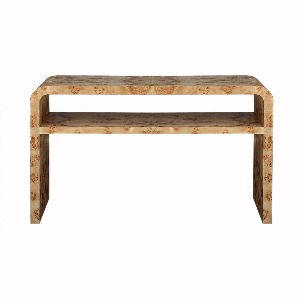 Worlds Away Marshall Waterfall Edge 2-Tier Console Table | Fig Linens