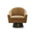 Fig Linens - Worlds Away - Dominic Camel Velvet & Bronze Swivel Chair - Front