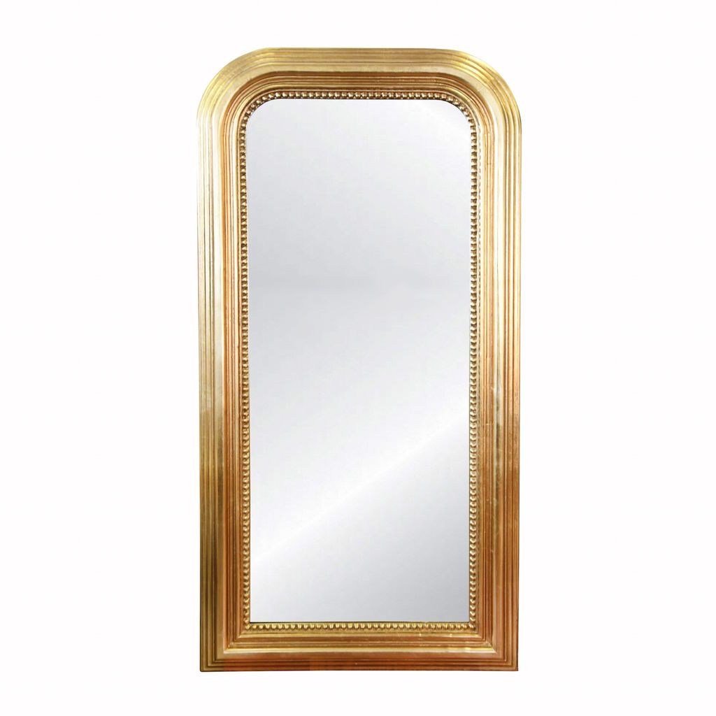 Waverly Gold Floor Mirror by Worlds Away | Fig Linens and Home