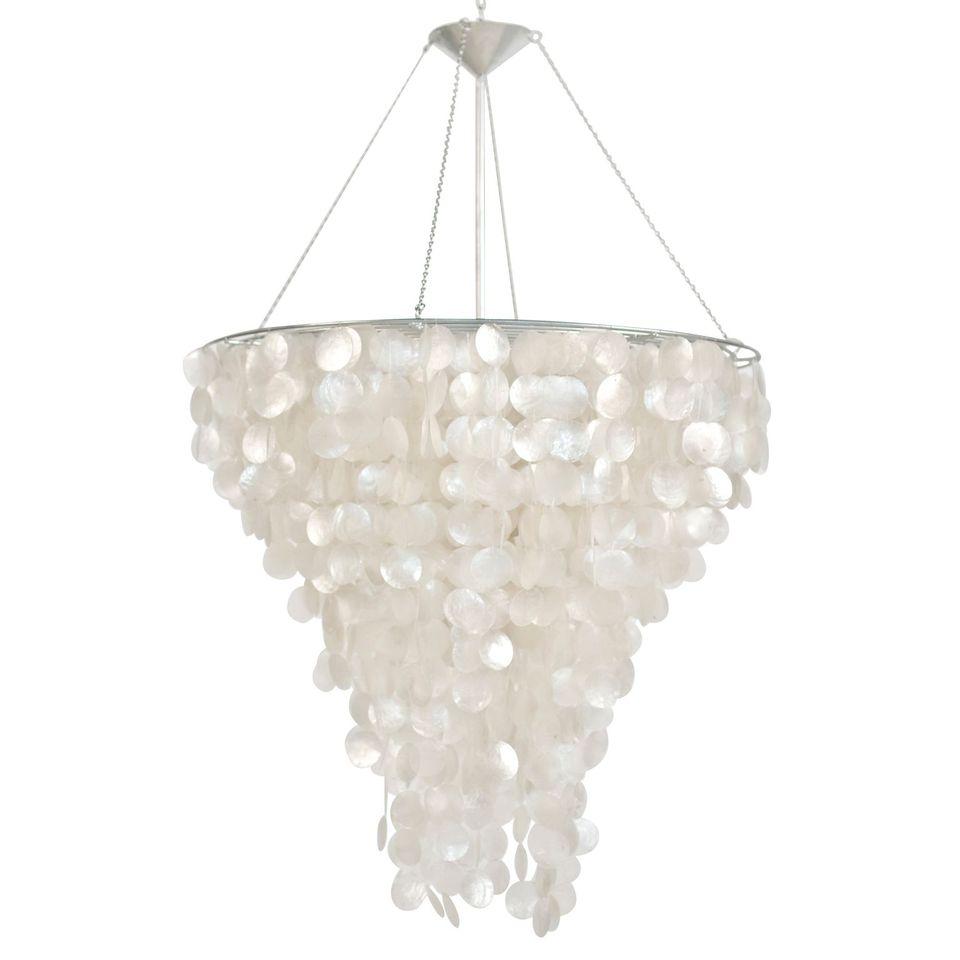 Capiz Shell Chandelier by Worlds Away | Fig Linens and Home
