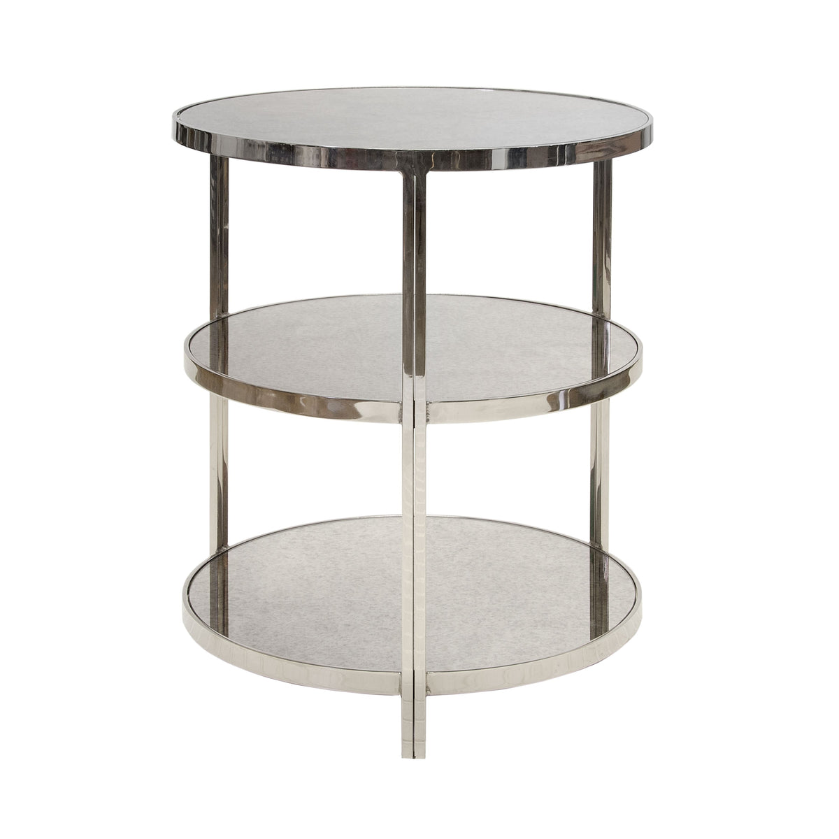 Audrey 3-Tier Nickel Side Table by Worlds Away | Fig Linens and Home
