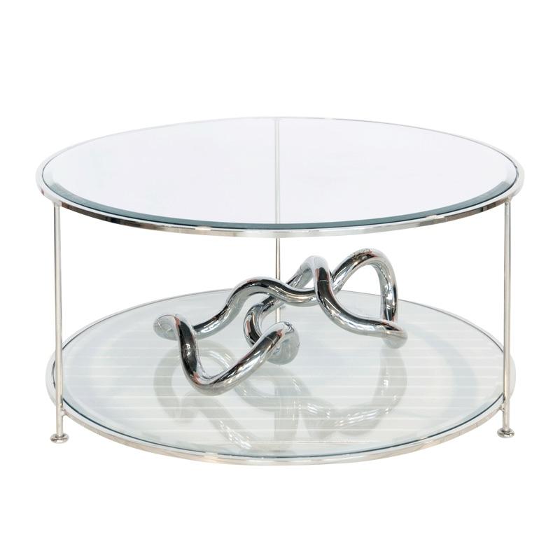 Rollo Nickel Round Coffee Table | Fig Linens and Home