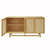 Fig Linens - Worlds Away Macon Pine Cabinet with Cane Door Fronts - Interior