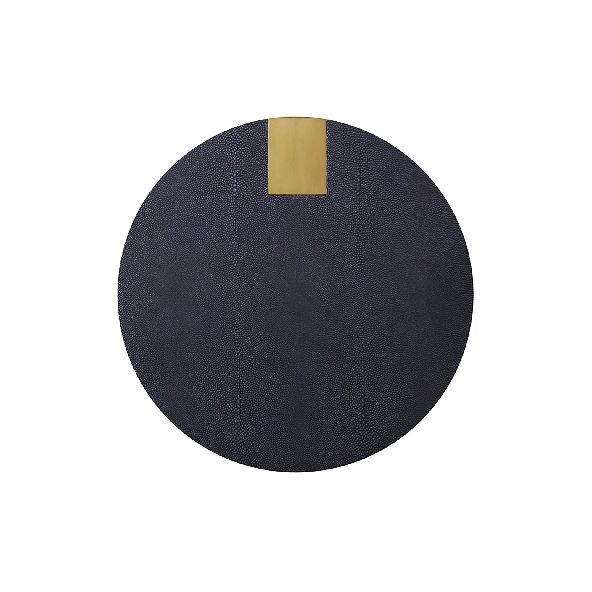 Fig Linens - Harrington Navy Shagreen Side Table by Worlds Away - Top
