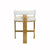 Fig Linens - Cruise Burl Wood Accent Counter Stool by Worlds Away - Back