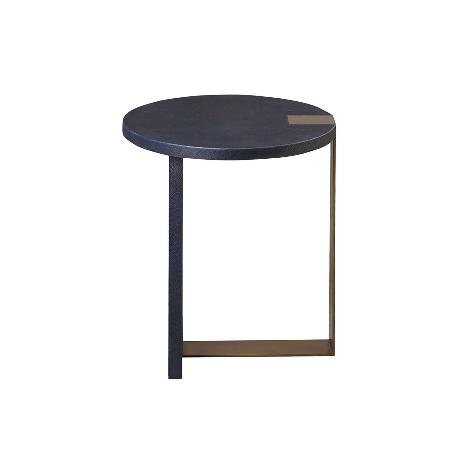 Fig Linens - Harrington Navy Shagreen Side Table by Worlds Away - Side