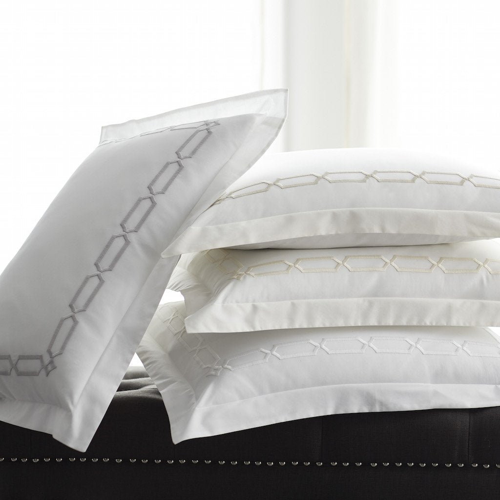 Bedding with Chain Embroidery - Arezzo Bedding Collection by Scandia Home | Fig Linens